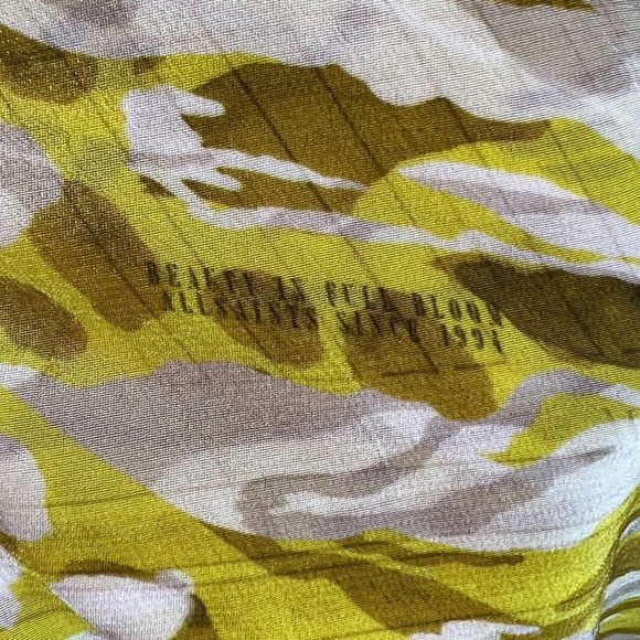 AllSaints Dress Oniyuri Yellow Silk Mini Dress, US 10 - Picture 4 of 12